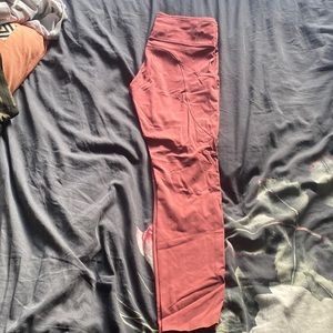 Size 8, Pink Lululemon workout leggings